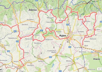 mapa trasy Kyjovská